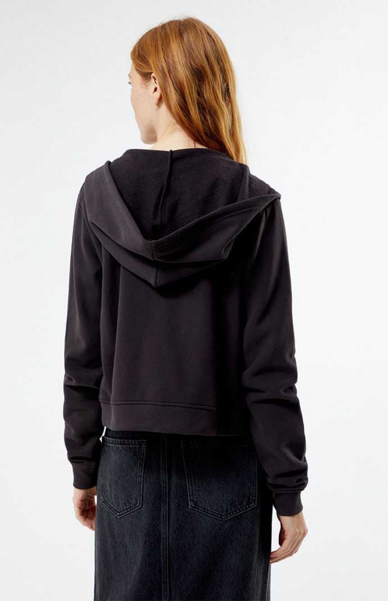 Sweat a Capuche PacSun Star Zip Up Femme Noir | 801539NCD