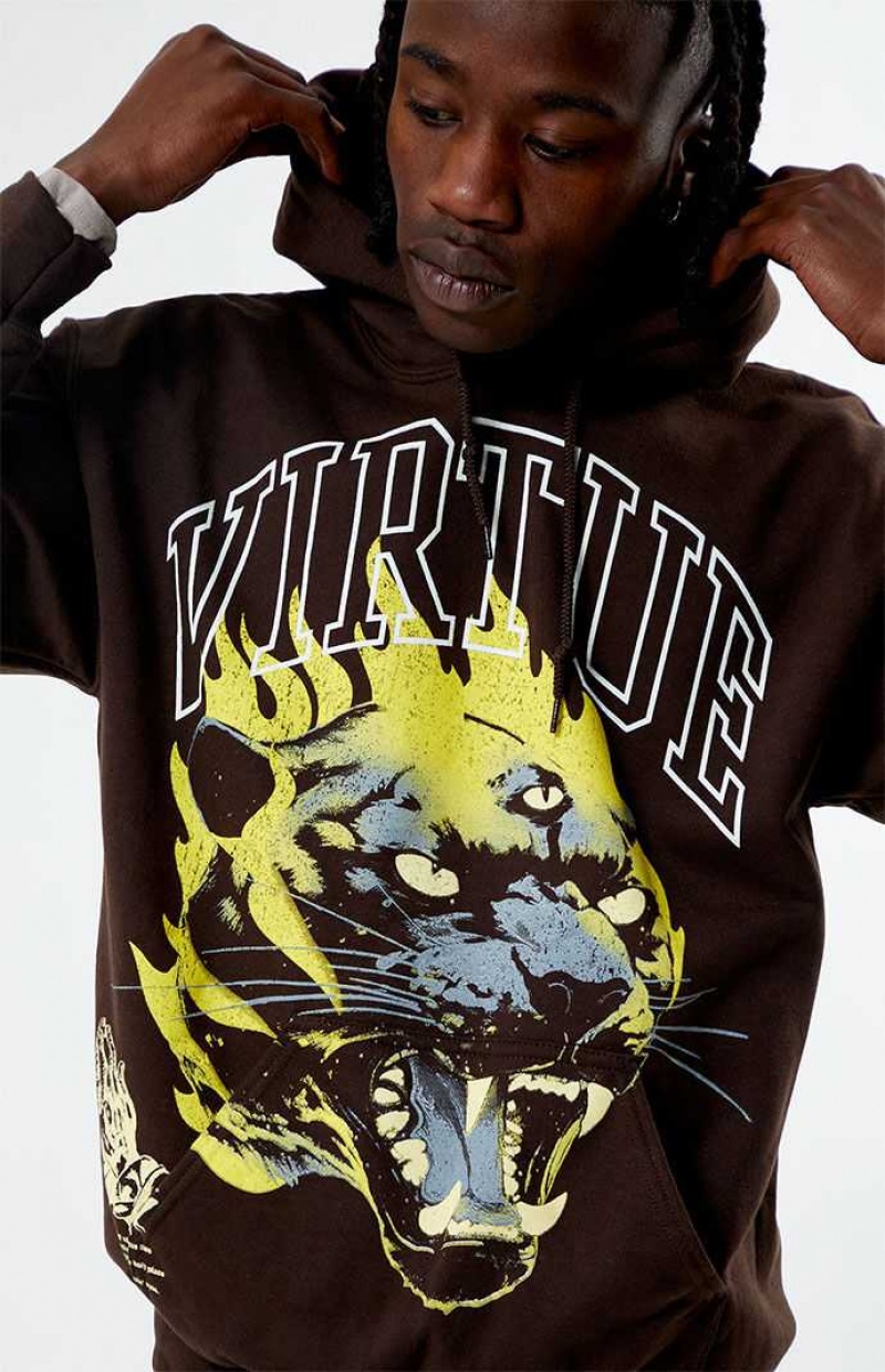 Sweat a Capuche PacSun Virtue Homme Chocolat | 398476PDH