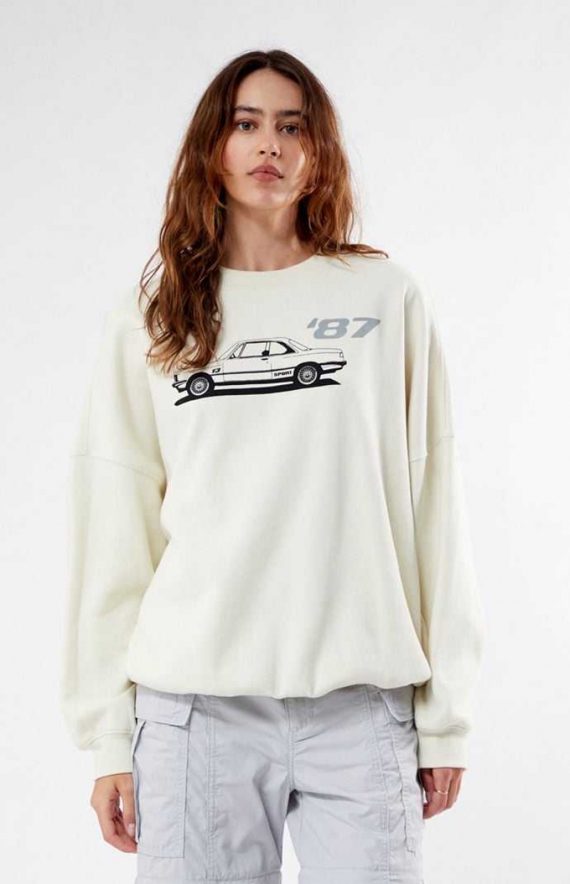 Sweats PacSun 87 Car Crew Neck Femme Marron | 319402RIV