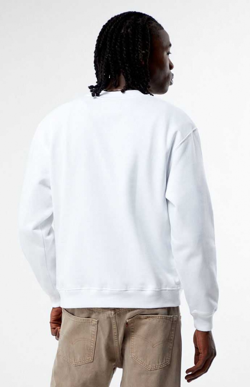 Sweats PacSun Aspen Embroidered Crew Neck Homme Blanche | 653028JAS