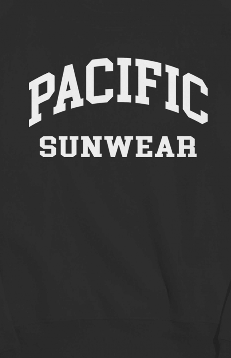 Sweats PacSun Black Pacific Sunwear Crew Neck Homme Noir | 924560WCO