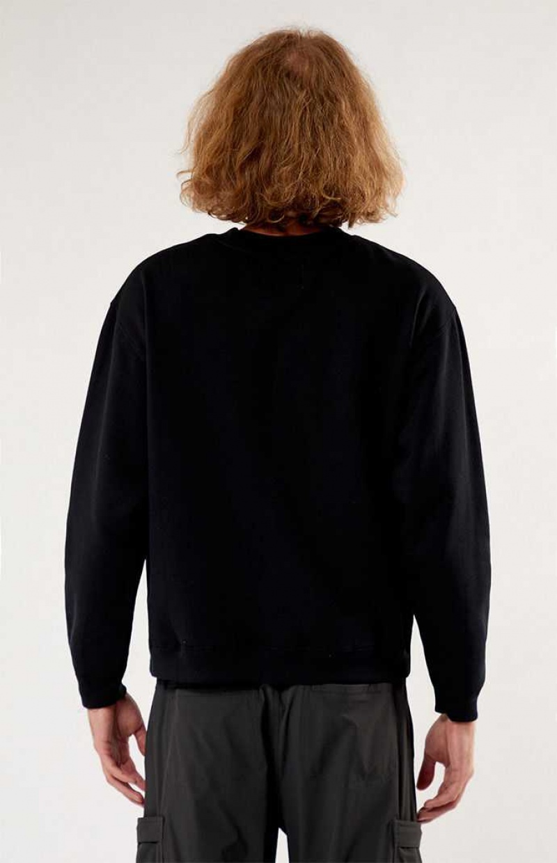 Sweats PacSun Chenille Patch Crew Neck Homme Noir | 579012CRH