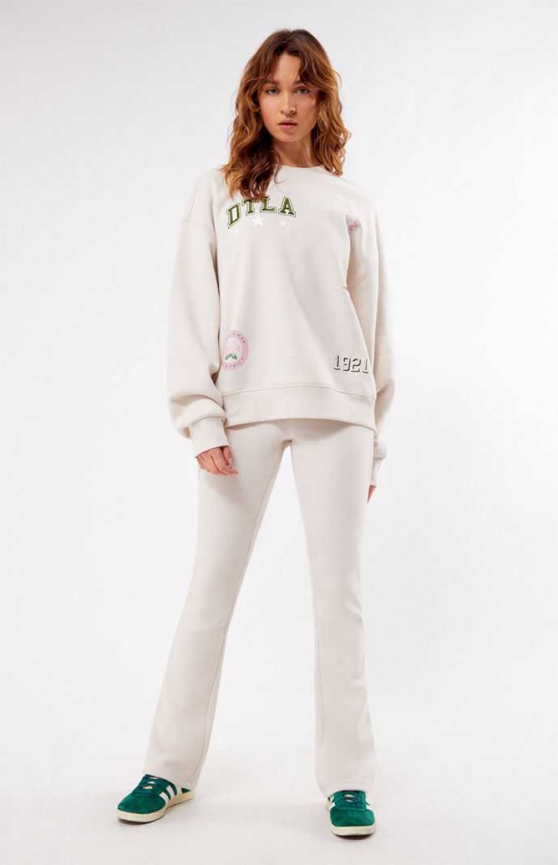 Sweats PacSun DTLA Crew Neck Femme Marron | 325697FSW