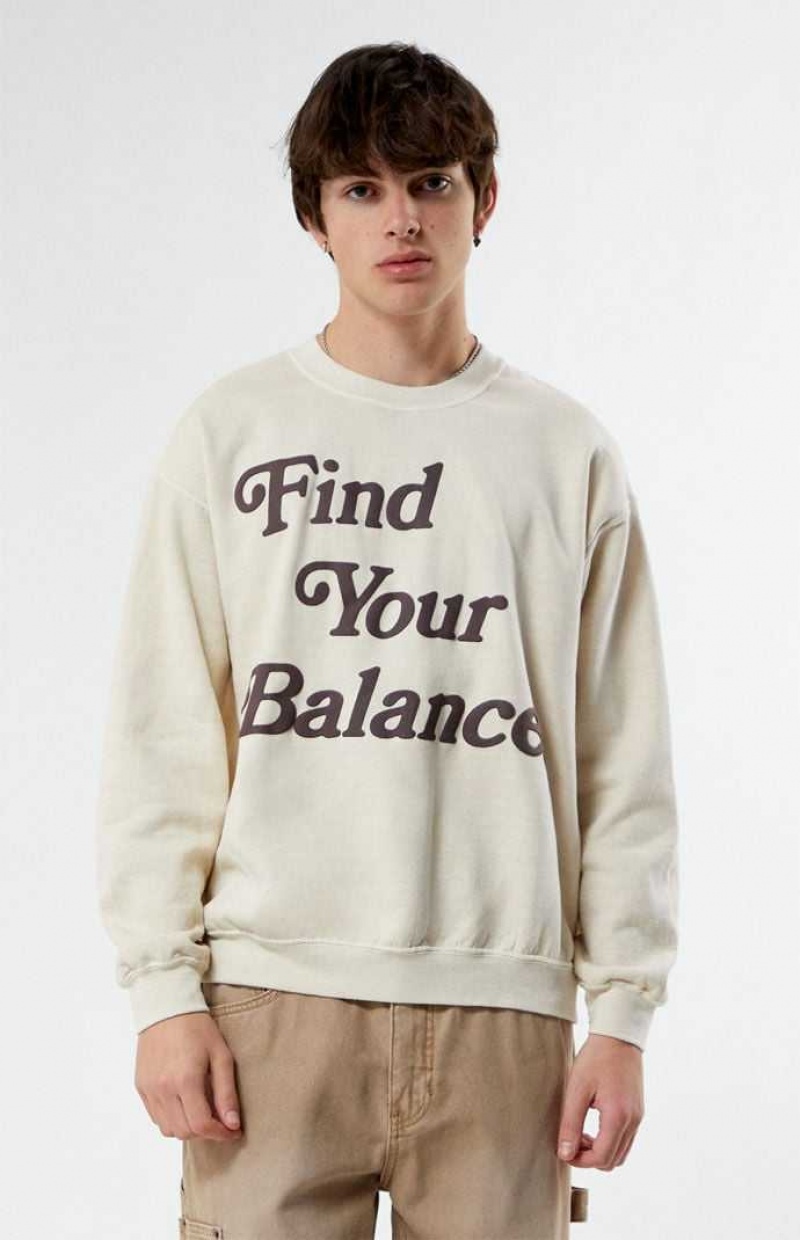 Sweats PacSun Find Your Balance Crew Neck Homme Marron | 475869JUN