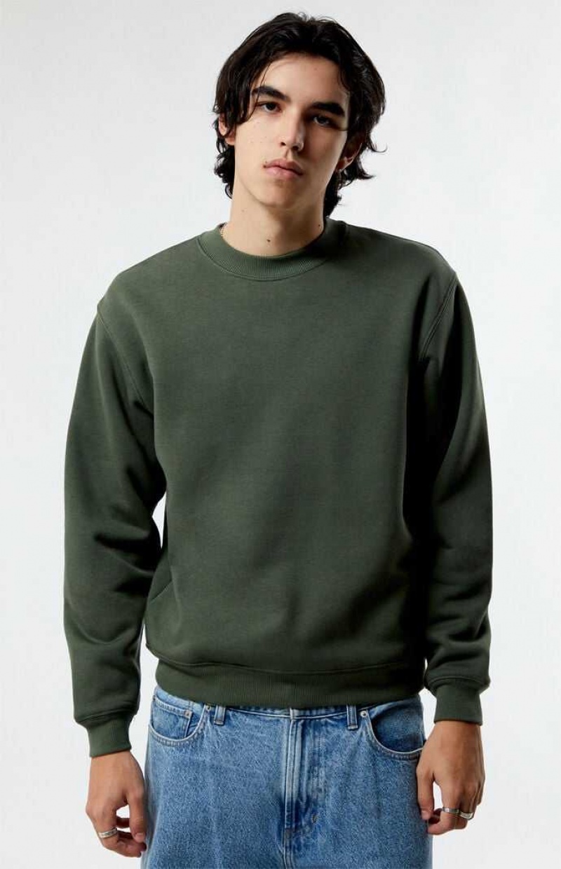 Sweats PacSun Gray Solid Crew Neck Homme Grise | 307249AFU