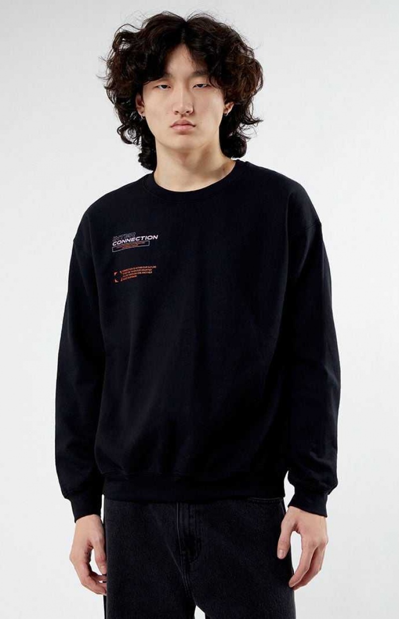 Sweats PacSun Interconnection Crew Neck Homme Noir | 574312HQC