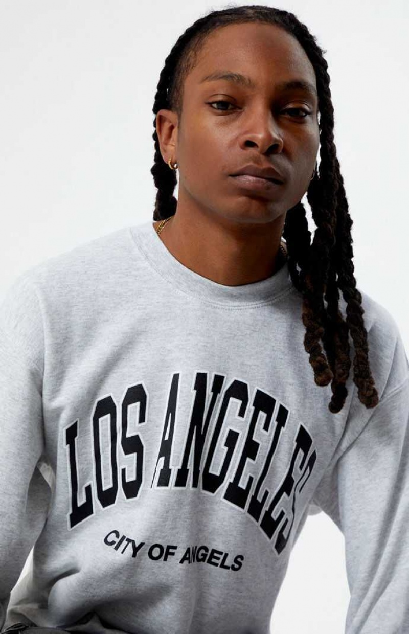 Sweats PacSun Los Angeles College Crew Neck Homme Grise | 016298FIM