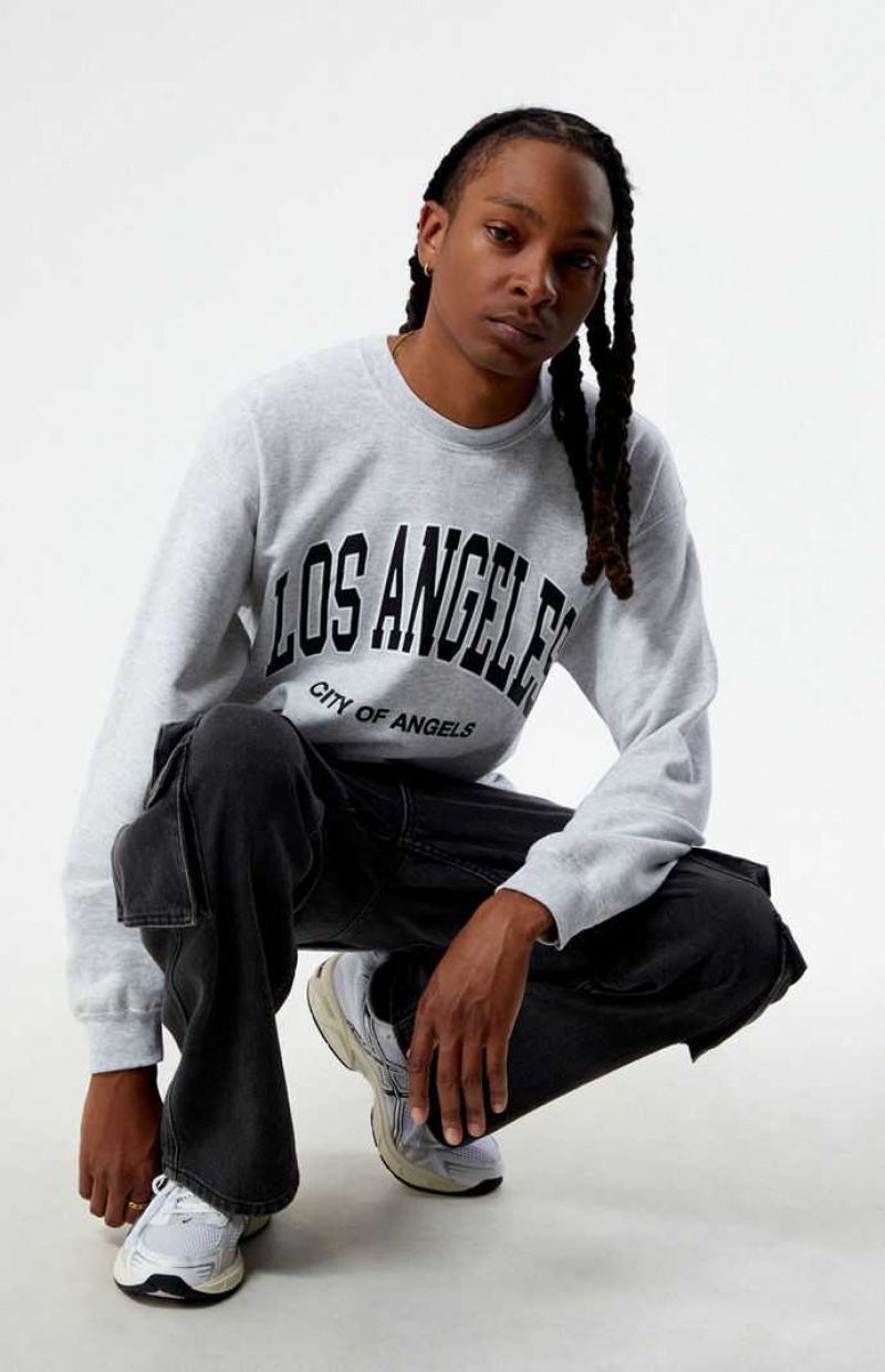 Sweats PacSun Los Angeles College Crew Neck Homme Grise | 016298FIM