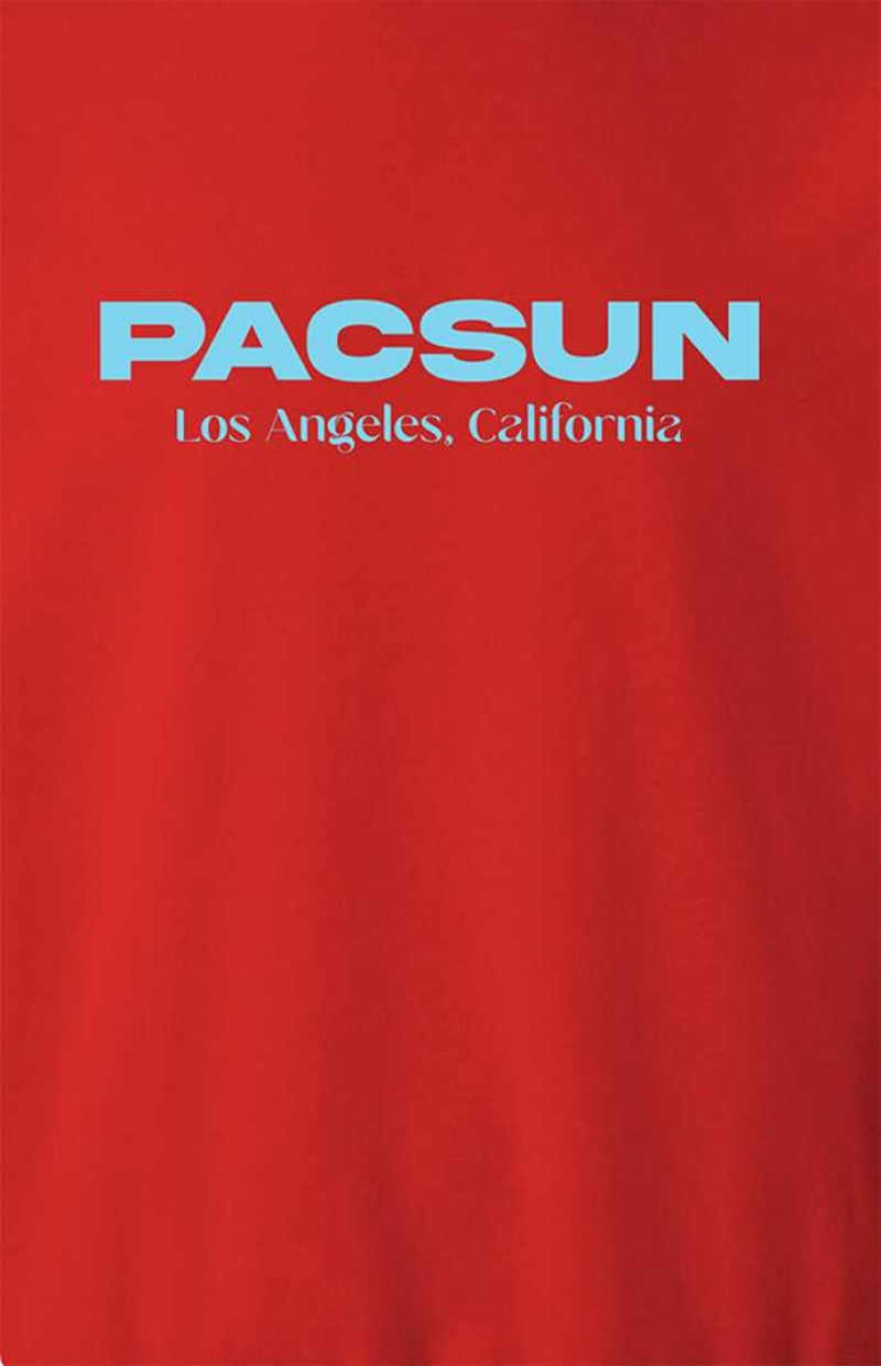 Sweats PacSun Los Angeles Crew Neck Homme Rouge | 027315HKY