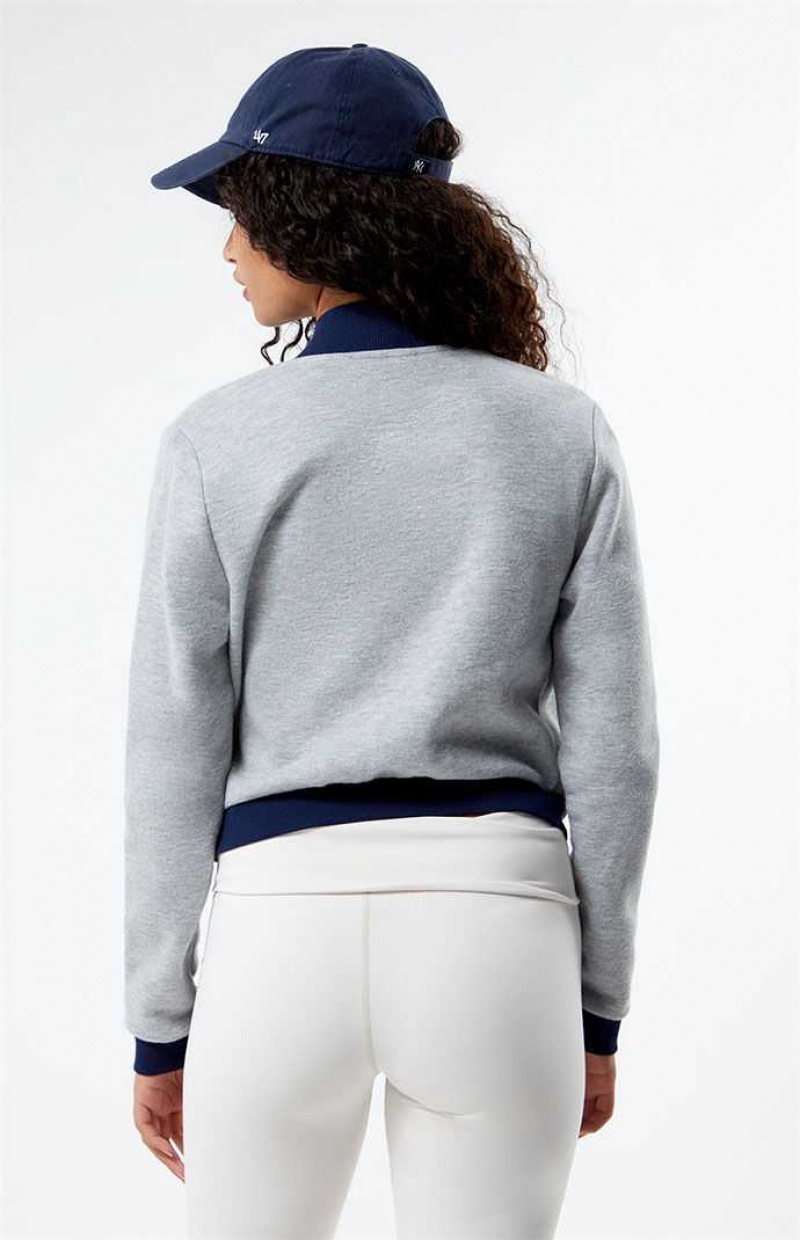 Sweats PacSun Mock Neck Zip Up Femme Grise | 567092SNQ