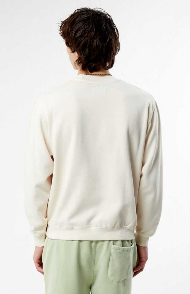 Sweats PacSun Monaco Embroidered Crew Neck Homme Blanche | 763541LMP