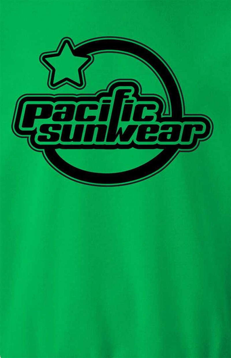 Sweats PacSun Pacific Sunwear Black Star Crew Neck Homme Vert | 746182VSE