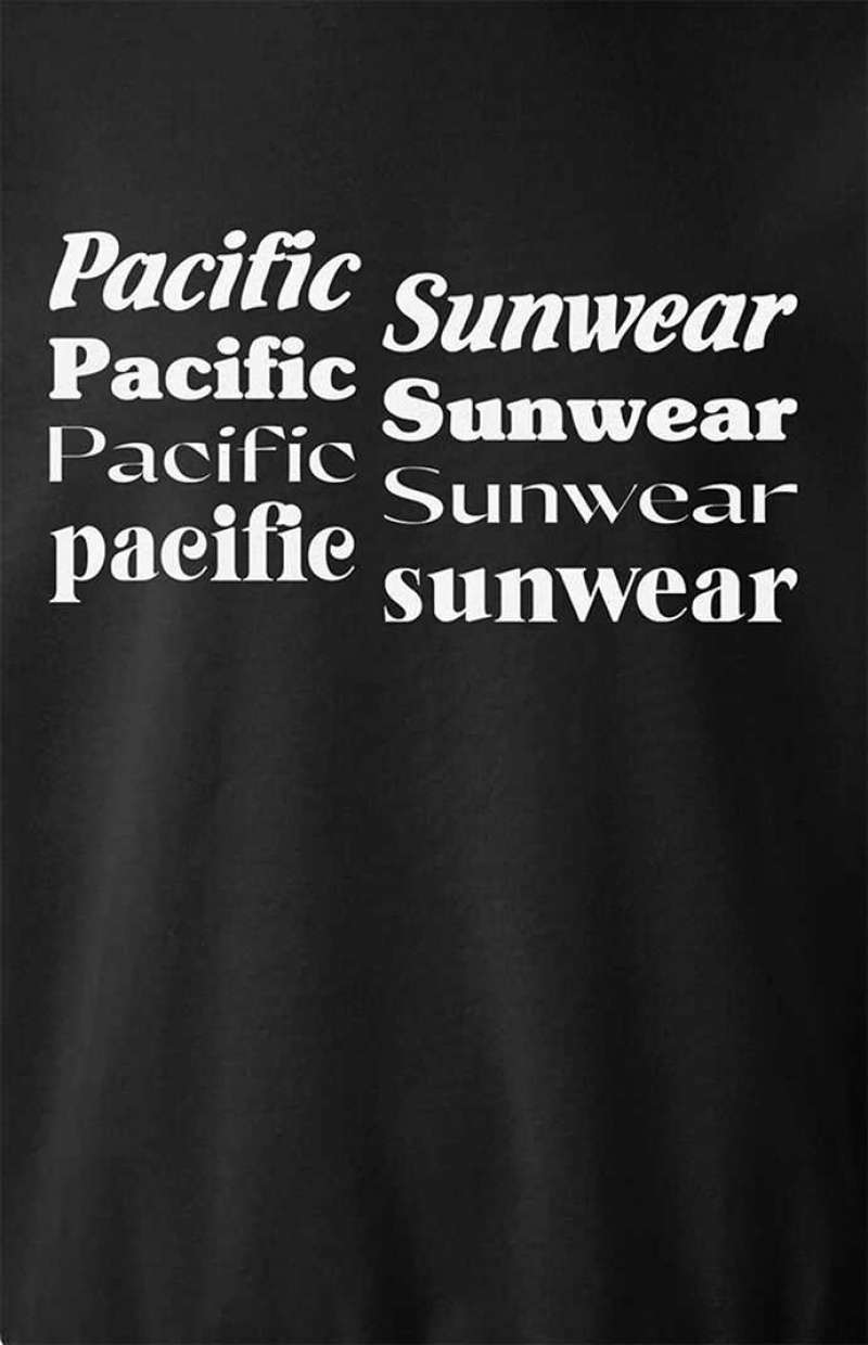 Sweats PacSun Pacific Sunwear Repeat Logo Homme Noir | 918674WCZ