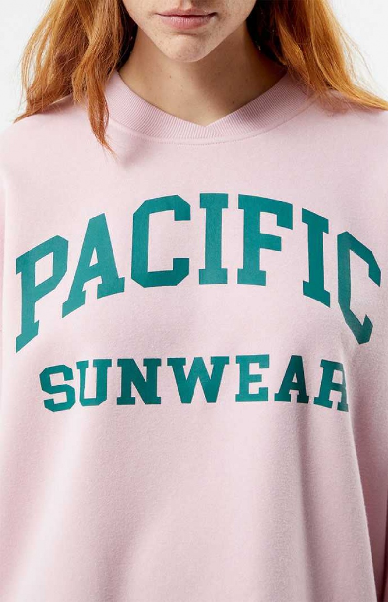 Sweats PacSun Pacific Sunwear Surplice Oversized Femme Rose | 306417YSX