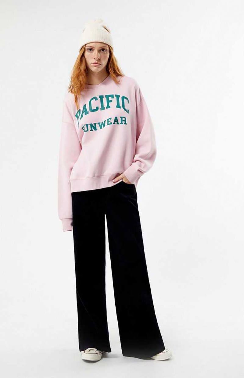 Sweats PacSun Pacific Sunwear Surplice Oversized Femme Rose | 306417YSX