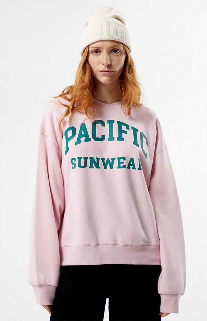 Sweats PacSun Pacific Sunwear Surplice Oversized Femme Rose | 306417YSX