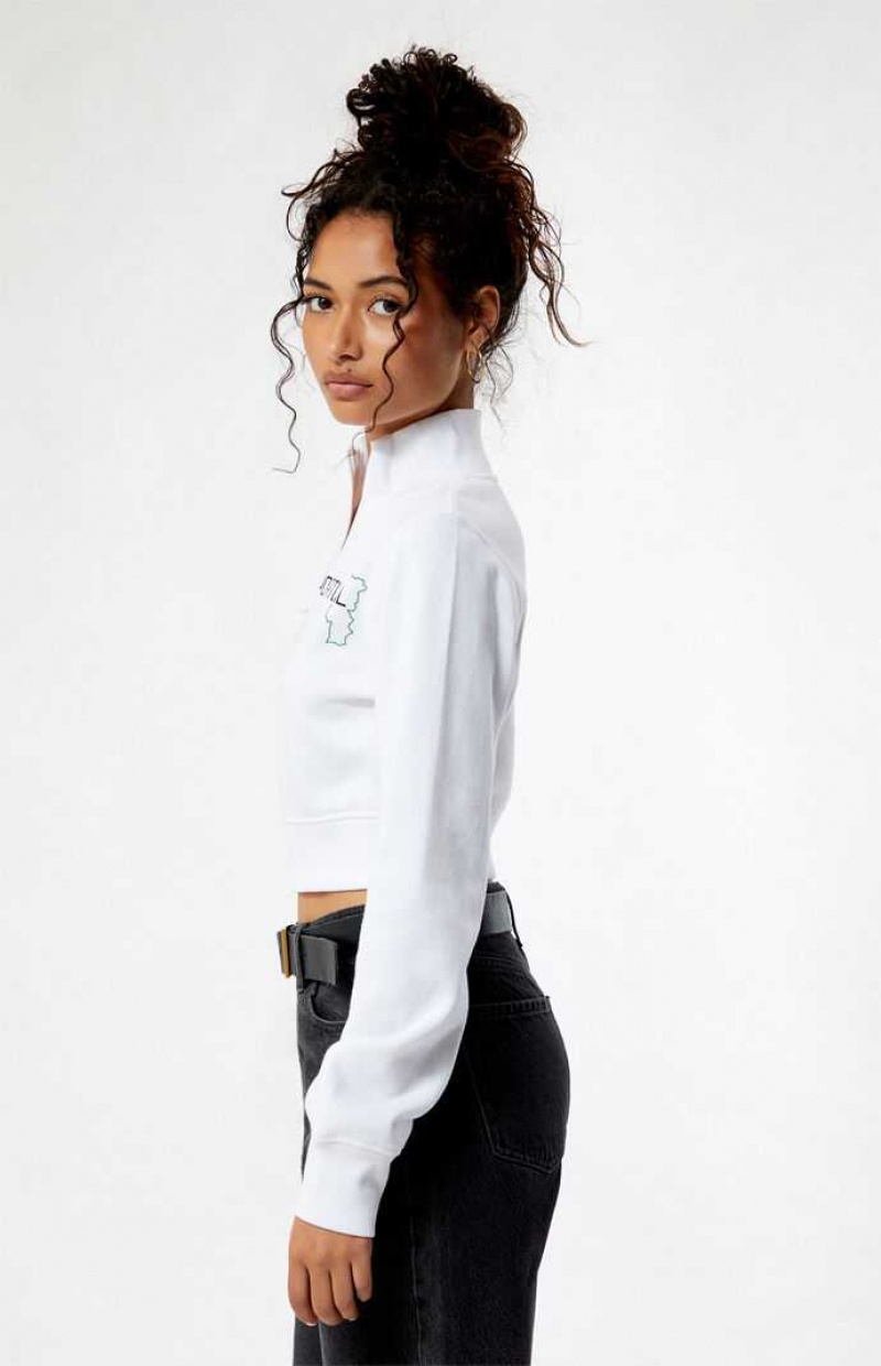 Sweats PacSun Portugal Mock Neck Full Zip Femme Blanche | 314608PJG