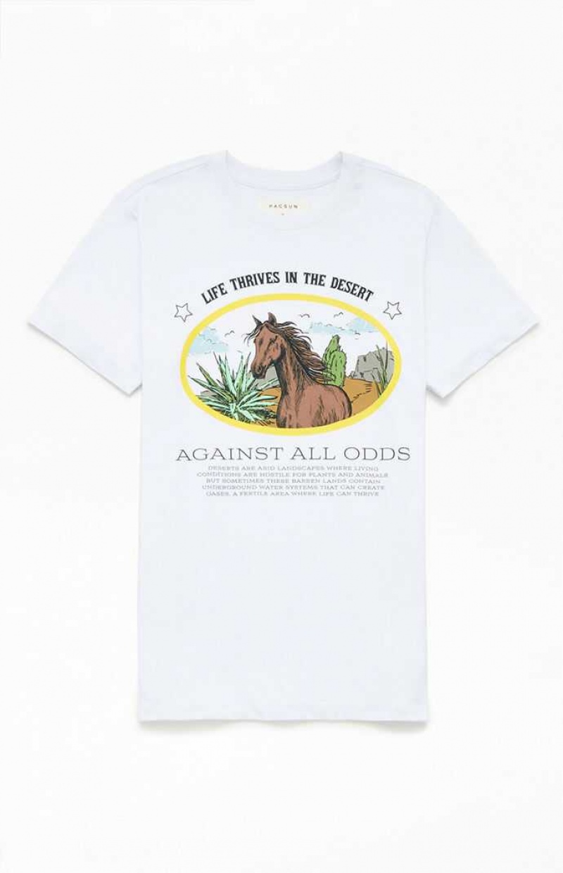 T-shirt PacSun Against All Odds Homme Blanche | 579308VRX