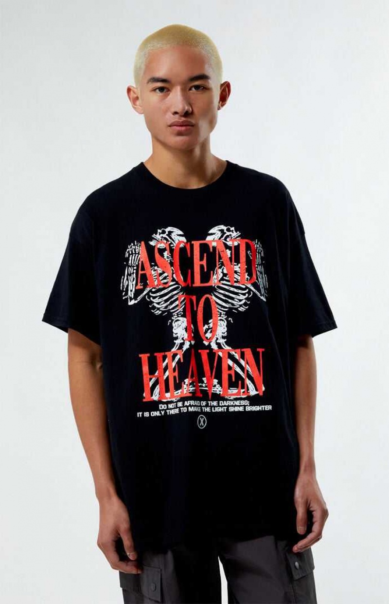 T-shirt PacSun Ascend To Heaven Homme Noir | 176083KIA