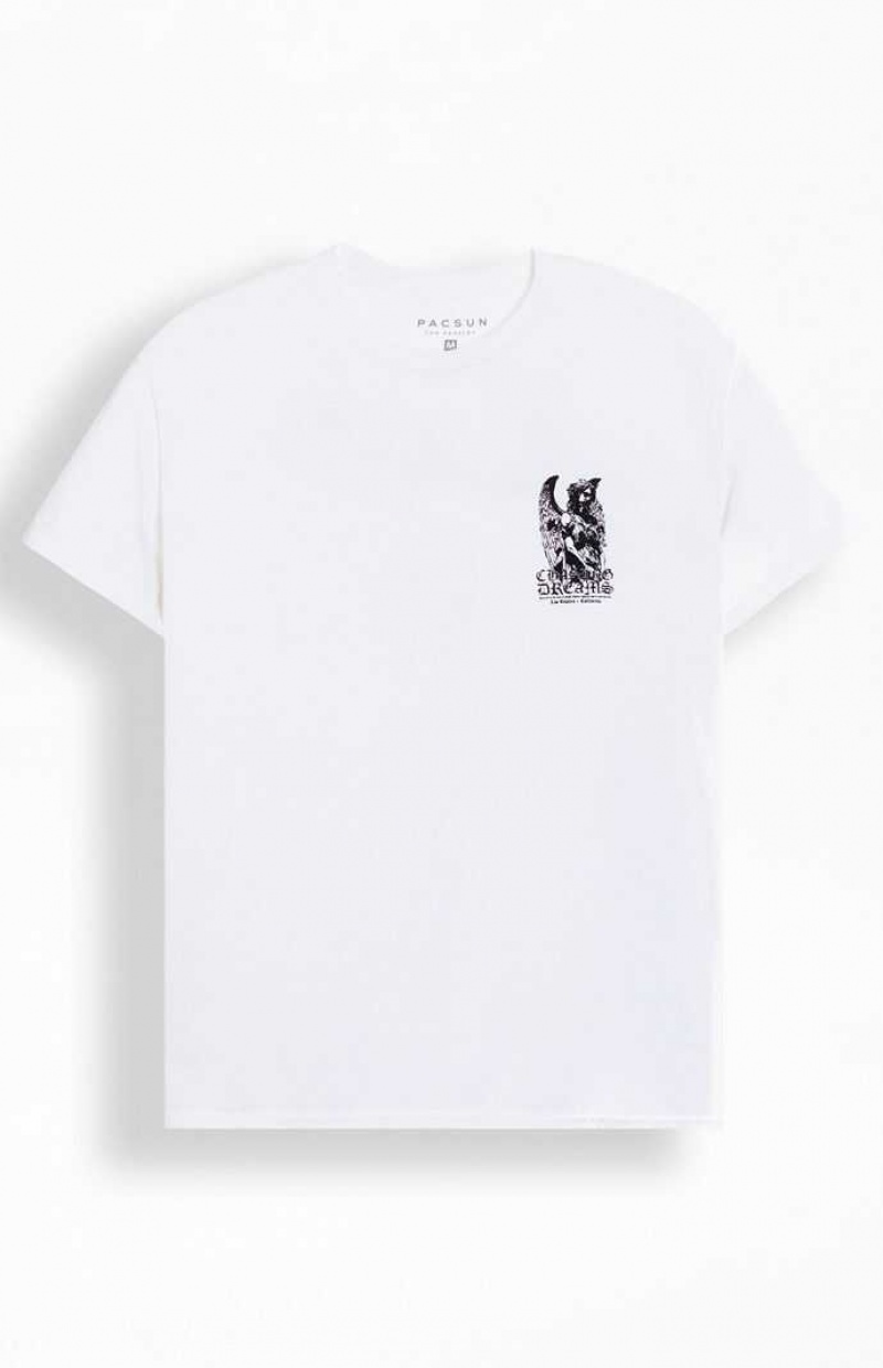 T-shirt PacSun Chasing Dreams Homme Blanche | 684513EAP