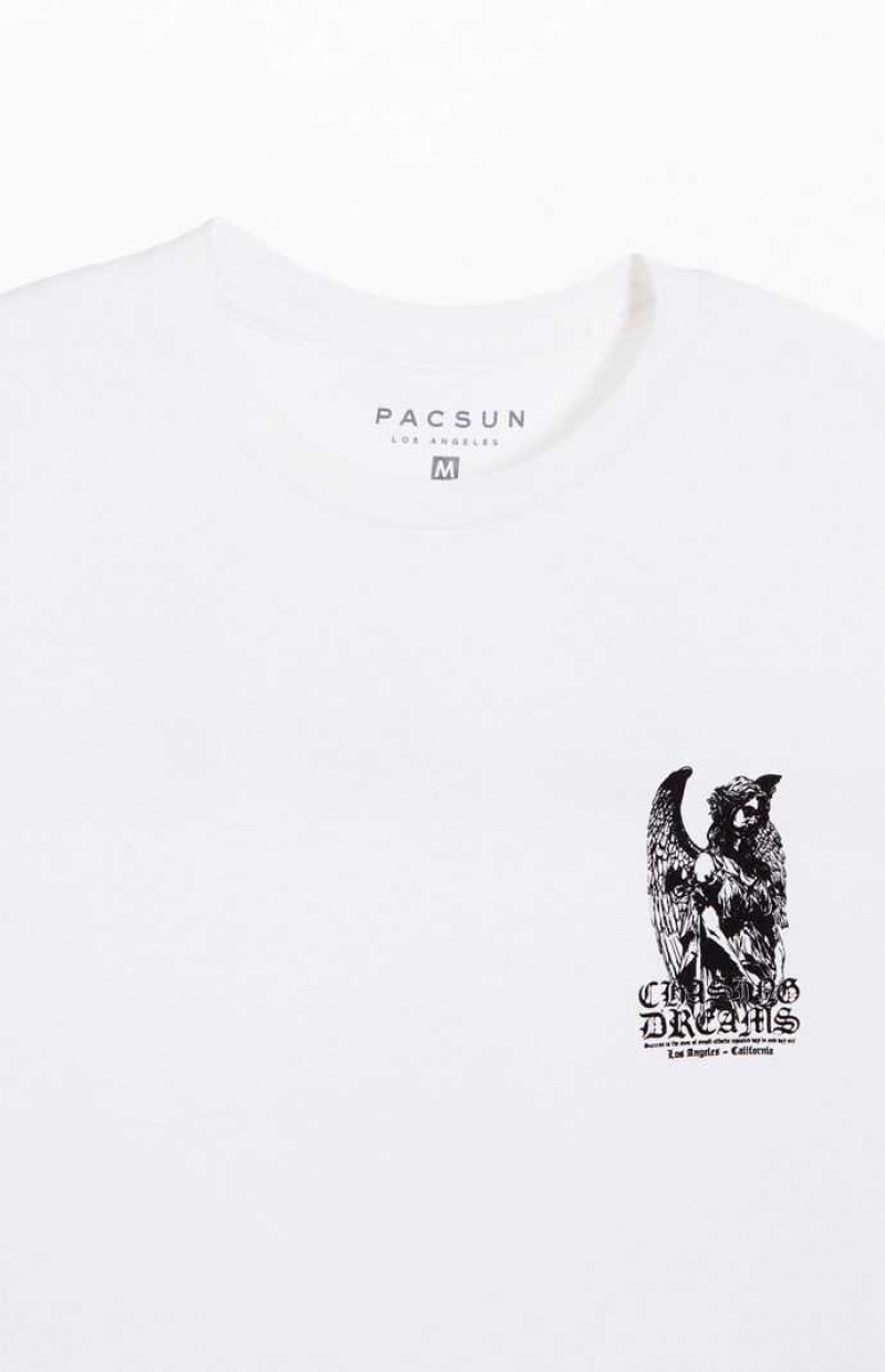 T-shirt PacSun Chasing Dreams Homme Blanche | 684513EAP