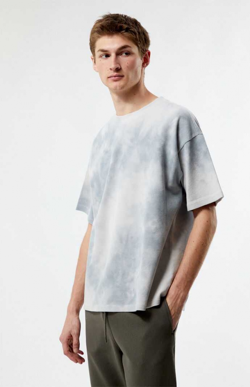 T-shirt PacSun Cloud Dye Homme Grise | 680749BCV