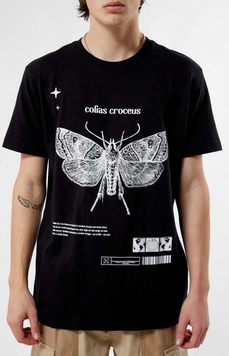 T-shirt PacSun Croceus Homme Noir | 950247FLW