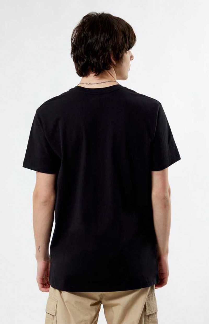 T-shirt PacSun Croceus Homme Noir | 950247FLW