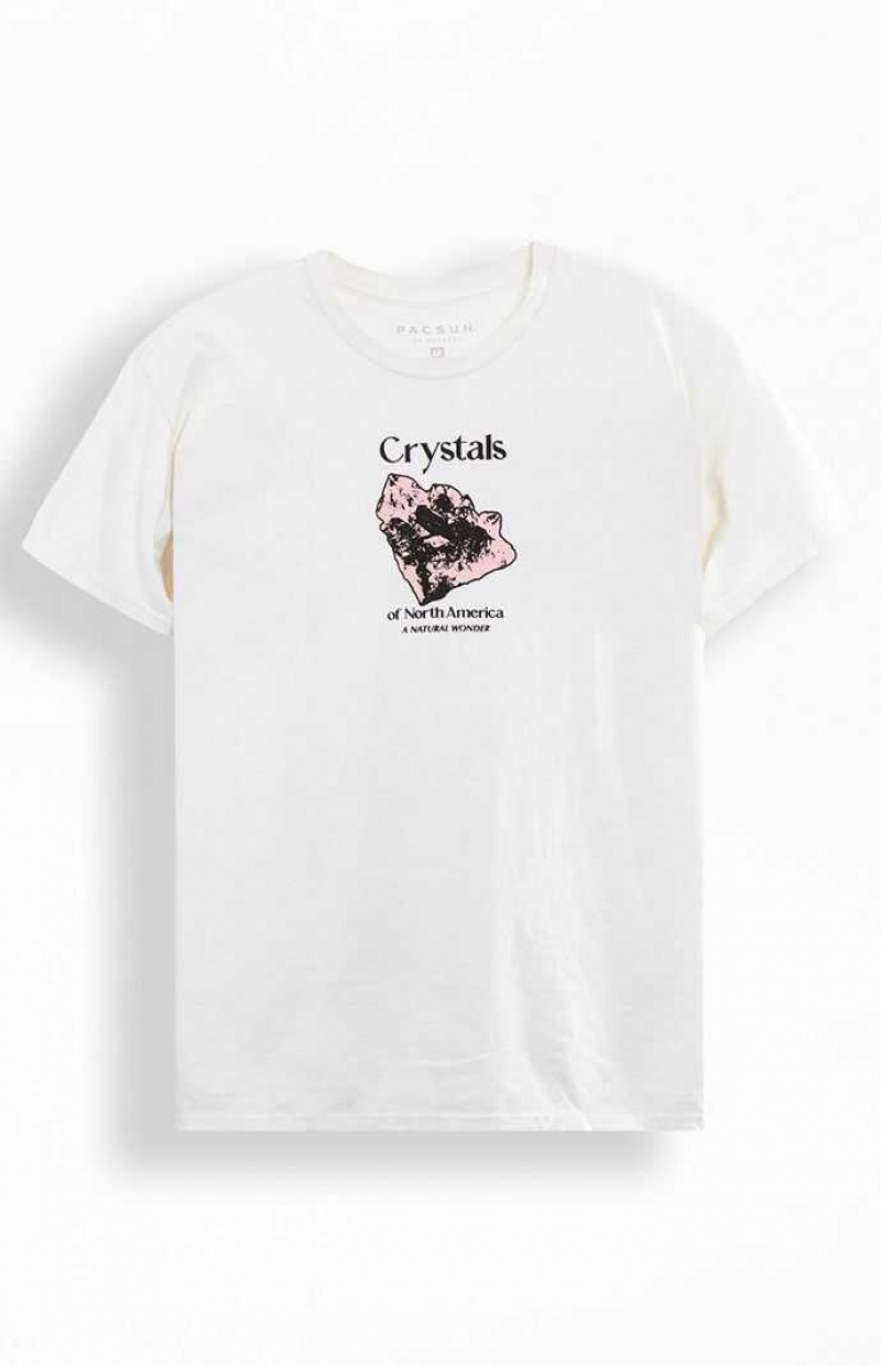 T-shirt PacSun Crystals Homme Blanche | 976823HSG