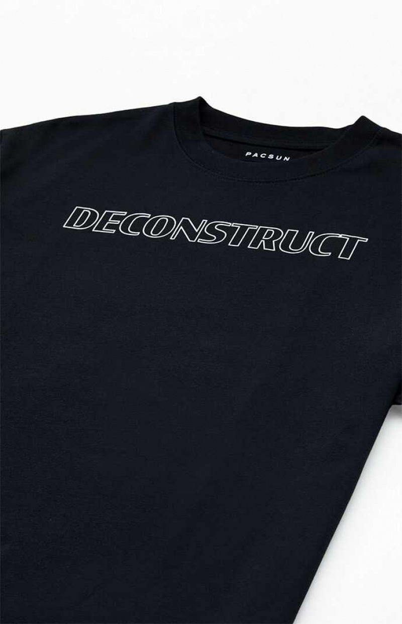 T-shirt PacSun Deconstruct Homme Noir | 605348PLO