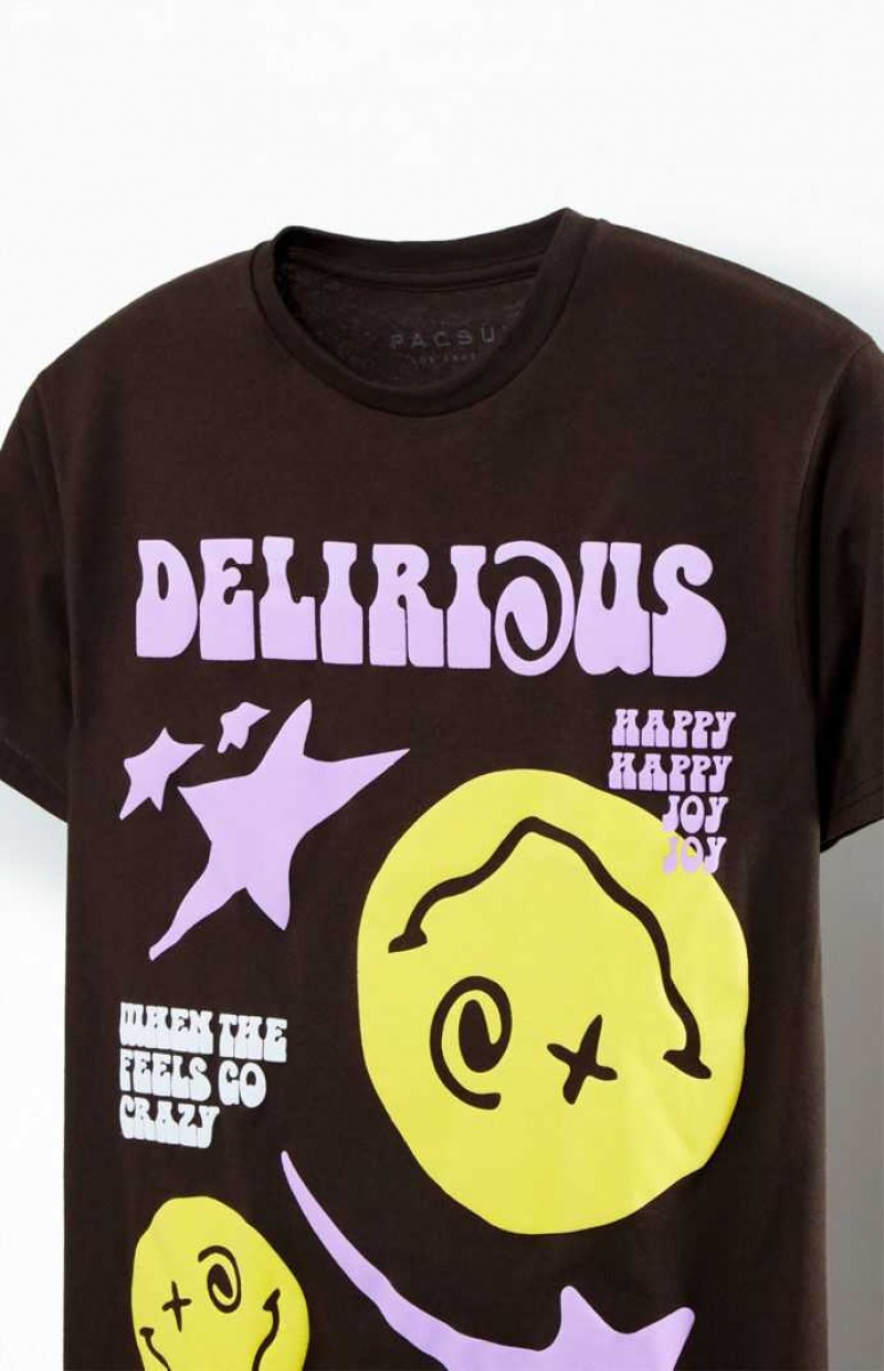 T-shirt PacSun Delirium Homme Chocolat | 649238RFZ