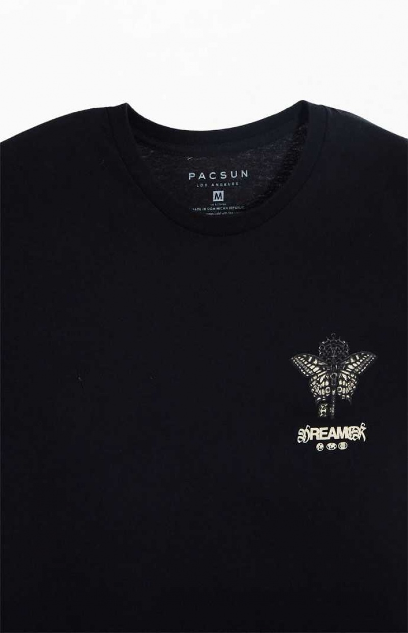 T-shirt PacSun Dreamer Knit Homme Noir | 971603EDF