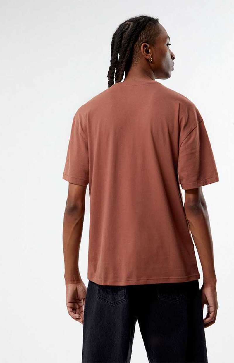 T-shirt PacSun Eco A Taste of Heaven Embroidered Homme MINK | 790135BHT