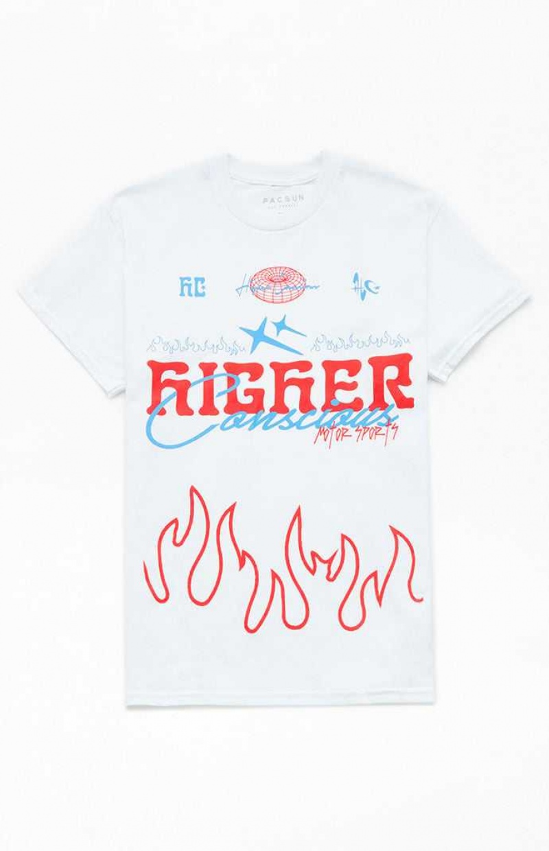 T-shirt PacSun Higher Conscious Homme Blanche | 401576VLW