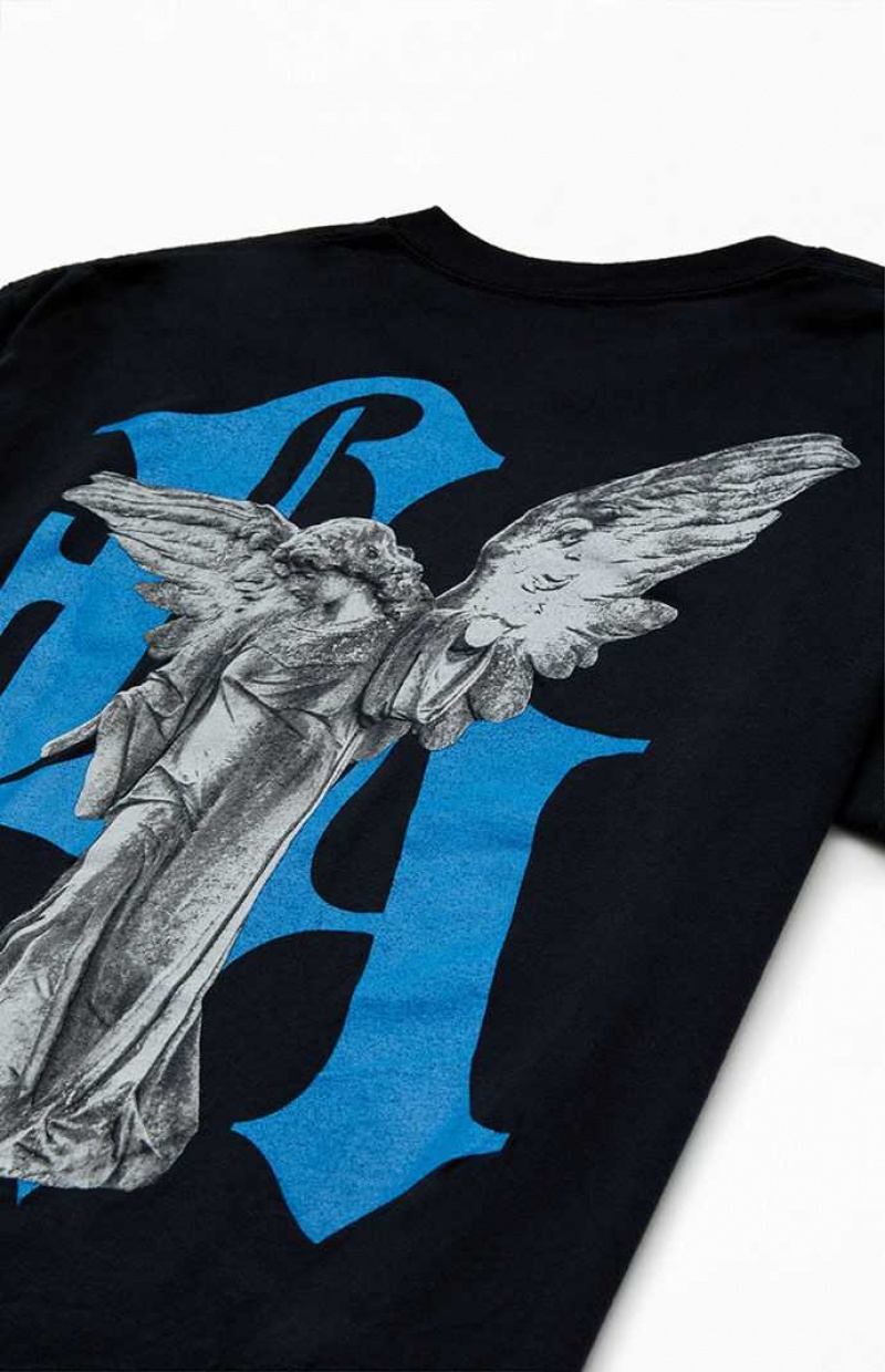 T-shirt PacSun LA Stone Angel Homme Noir | 497850XEV