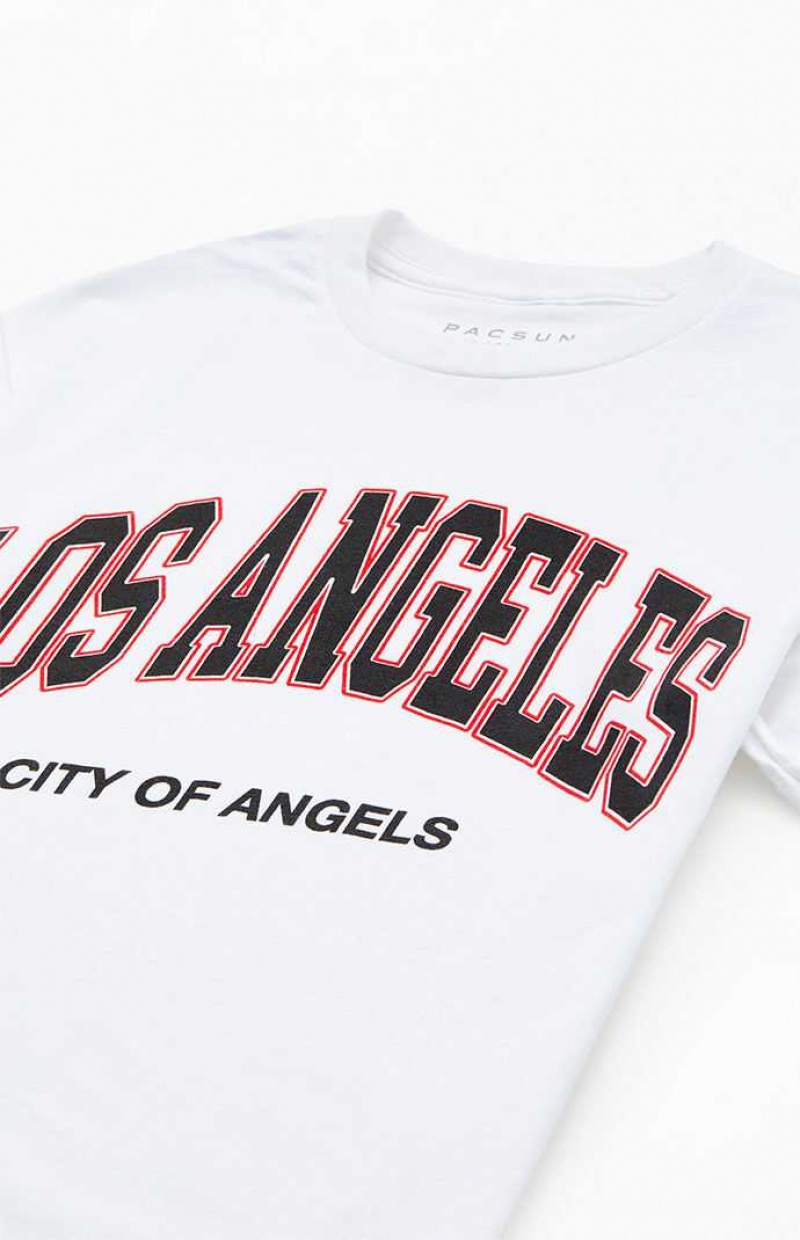 T-shirt PacSun Los Angeles College Homme Blanche Rouge | 165093NPH