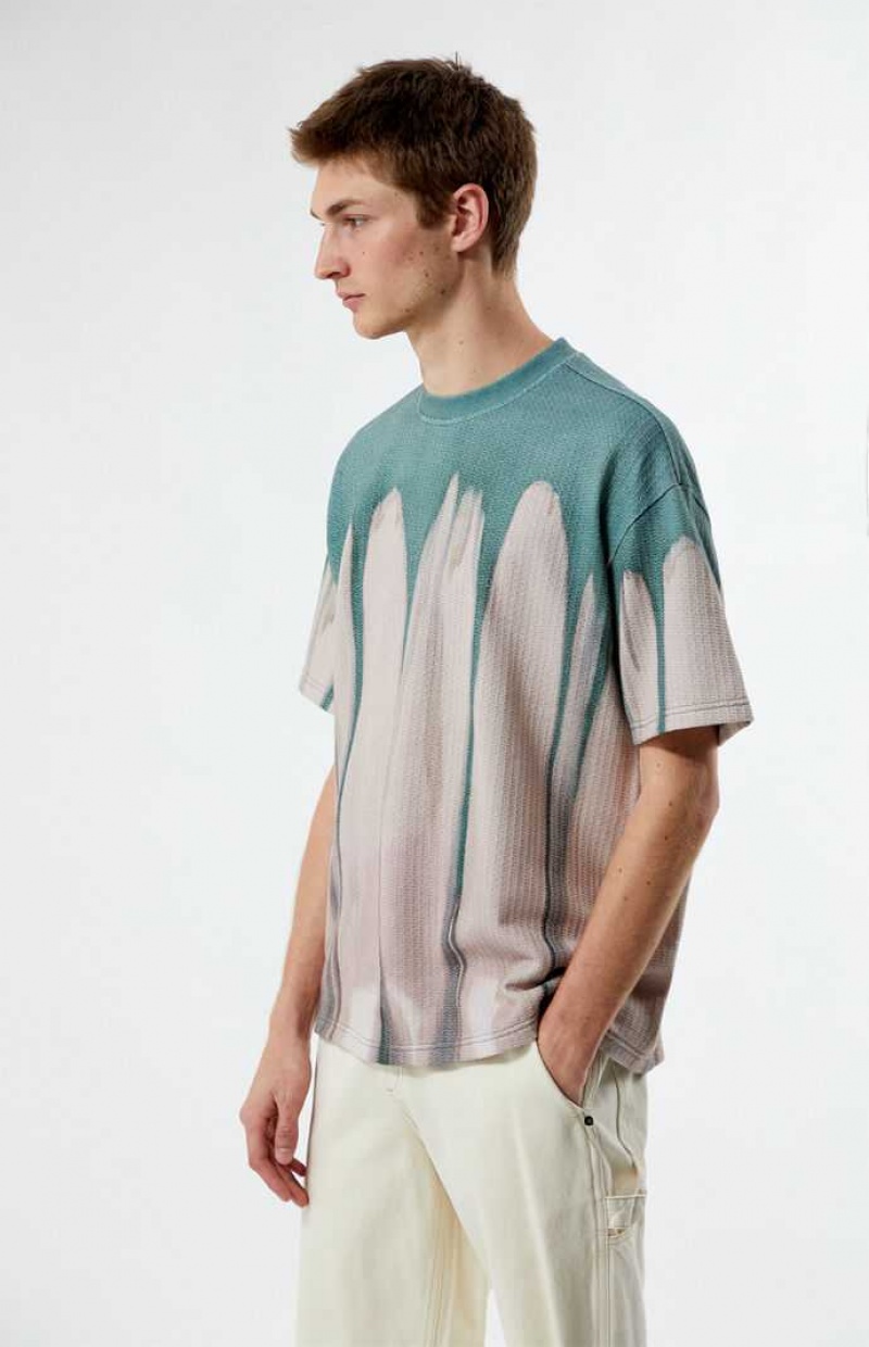 T-shirt PacSun Melt Waffle Homme Multicolore | 049256EHT