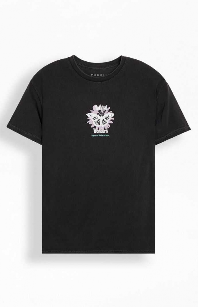 T-shirt PacSun Natural Wonders Homme Noir | 645790AQL