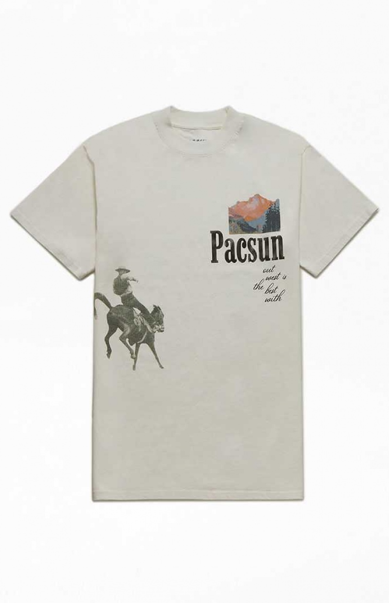 T-shirt PacSun Out West Homme Blanche | 269157AFH