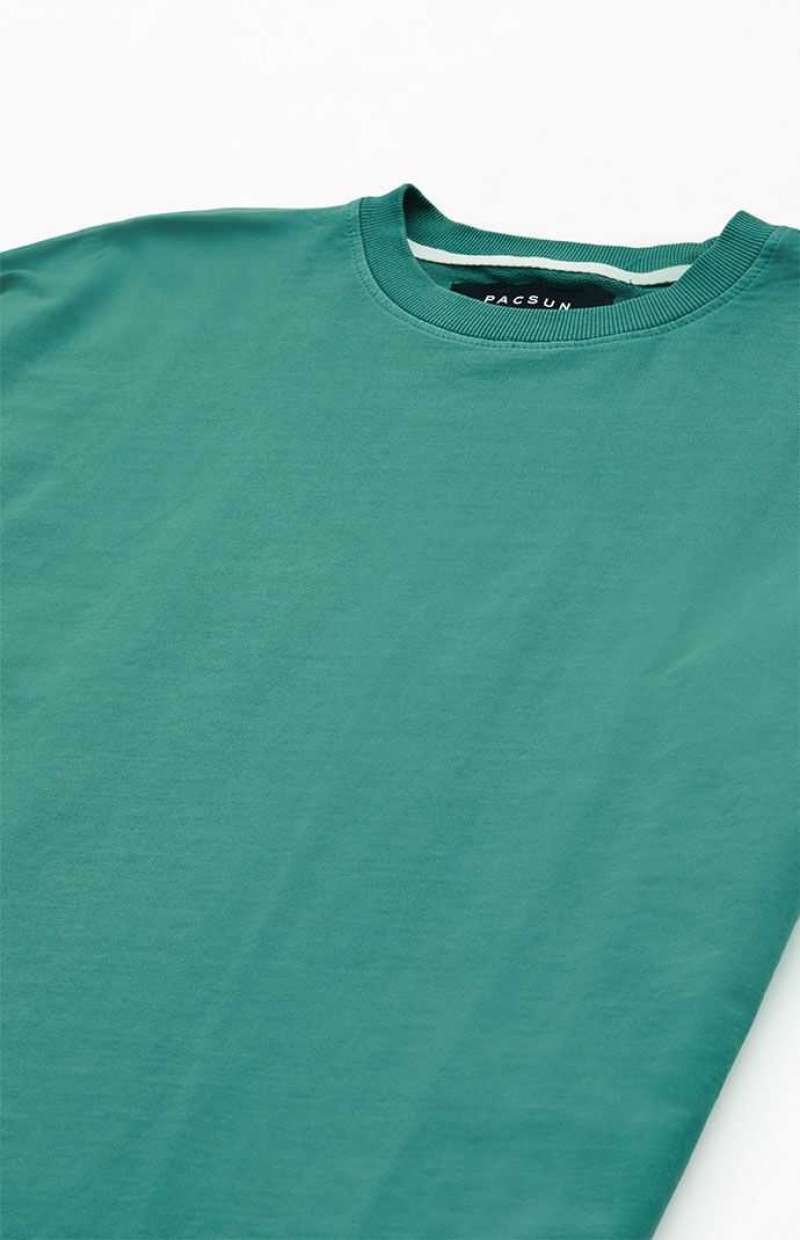 T-shirt PacSun Oversized Terry Homme Vert | 492751MQK