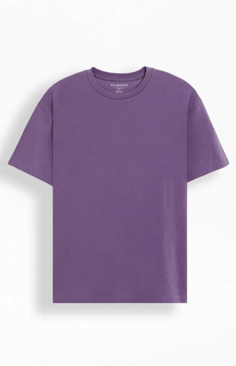 T-shirt PacSun PS Basics Purple Reece Homme Violette | 856302MET