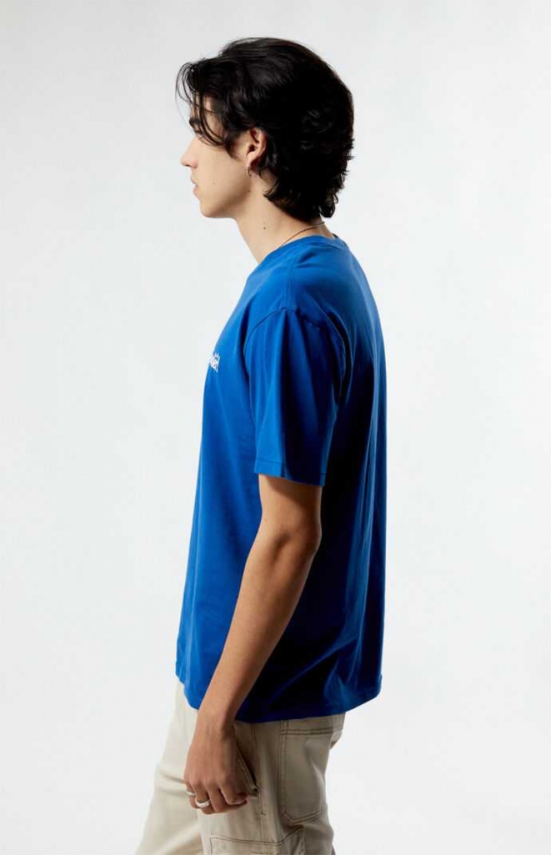 T-shirt PacSun PS Basics Wonder Homme Bleu | 504693GRV