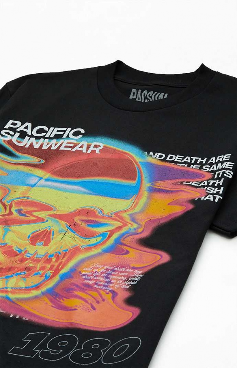 T-shirt PacSun Pacific Sunwear 1980 Skull Homme Noir | 863491ESI