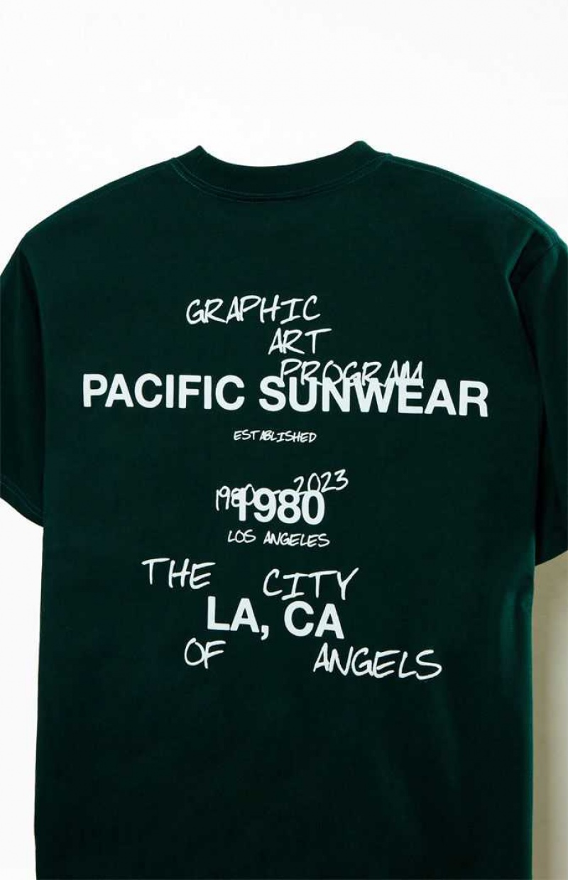 T-shirt PacSun Pacific Sunwear Art Program Homme Noir | 980234JCG