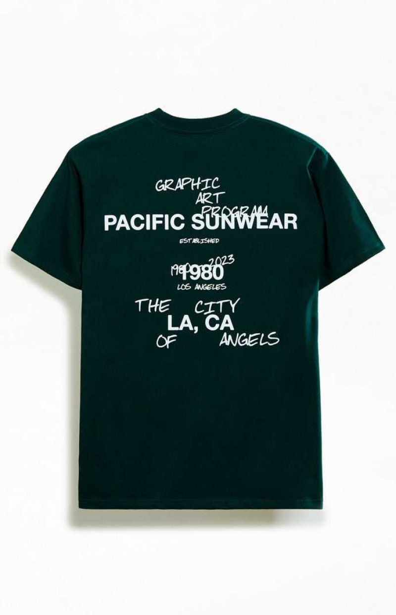 T-shirt PacSun Pacific Sunwear Art Program Homme Noir | 980234JCG