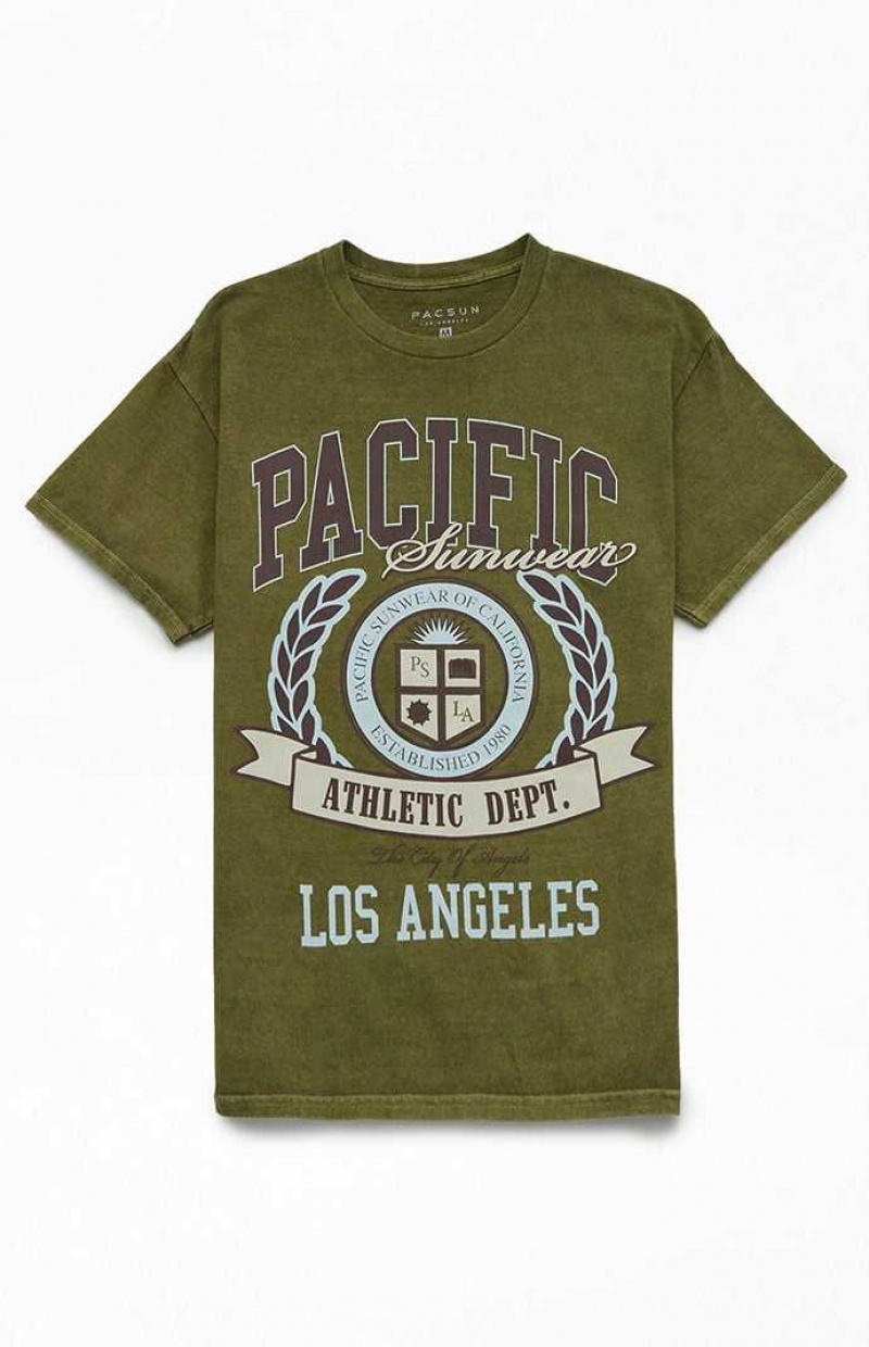 T-shirt PacSun Pacific Sunwear Athlétiques Department Homme Vert | 802635PRY