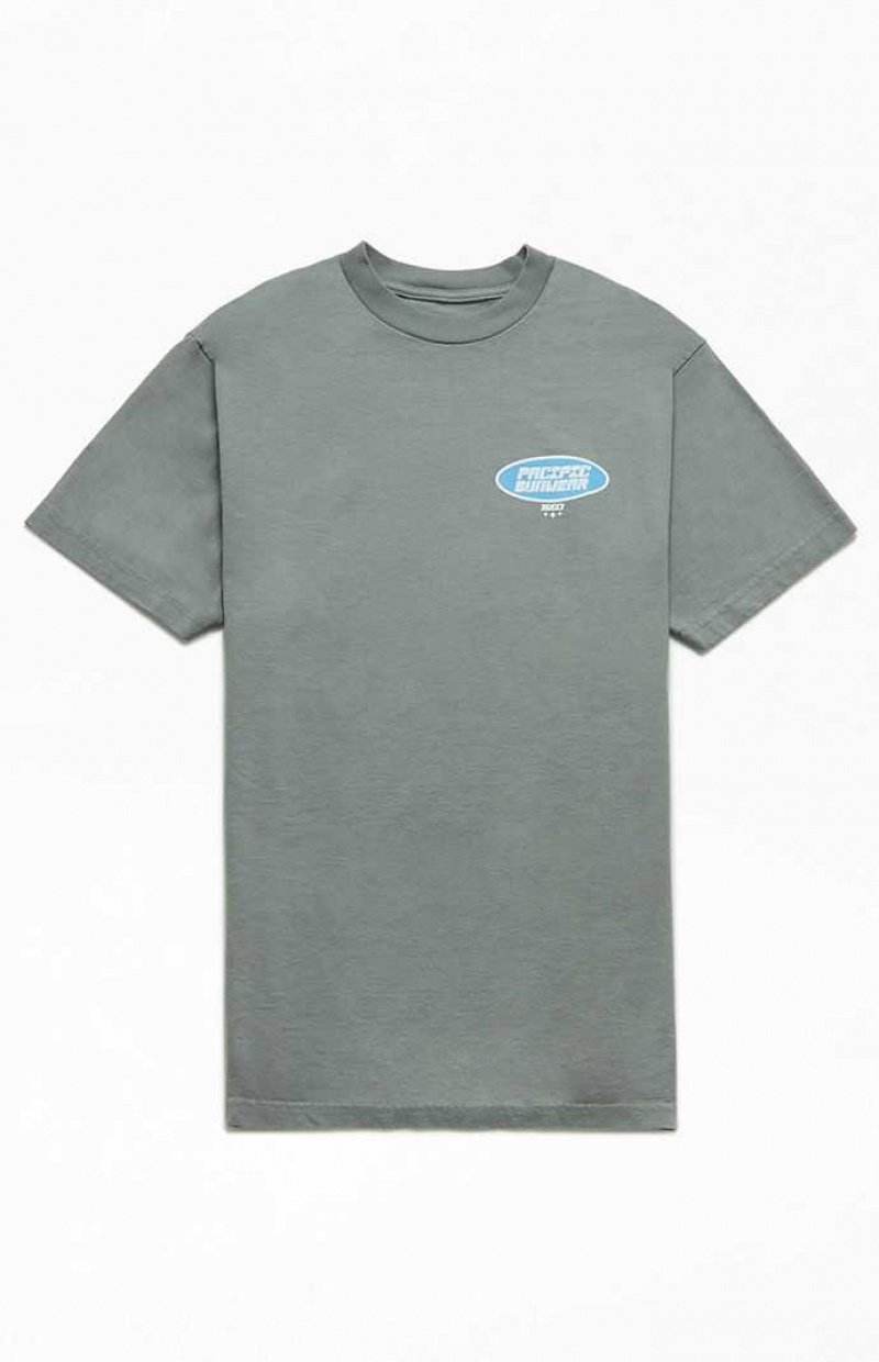 T-shirt PacSun Pacific Sunwear Badge Homme Grise | 079528THO