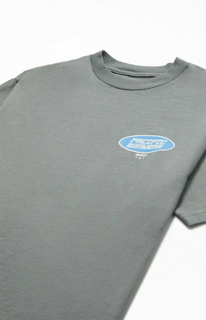 T-shirt PacSun Pacific Sunwear Badge Homme Grise | 079528THO