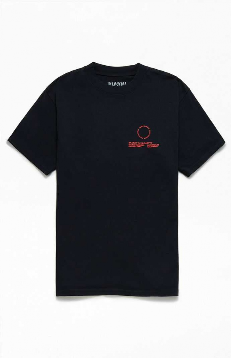 T-shirt PacSun Pacific Sunwear Coordinates Homme Noir | 317496GTI