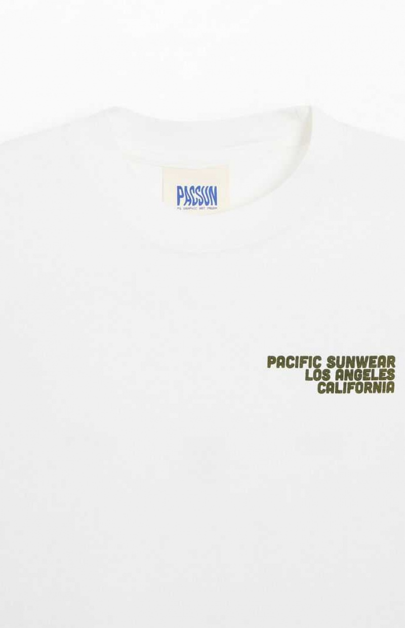 T-shirt PacSun Pacific Sunwear Floral Homme Blanche | 490762EJQ